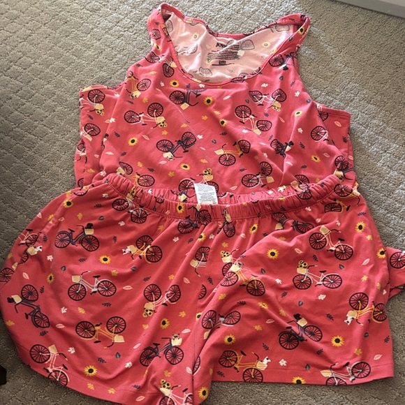 Charming Bicycle Print Pajama Set - Picture 1 of 4